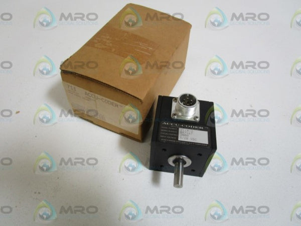 ACCU-CODER INCREMENTAL SHAFT ENCODER 711-2000-O-IND12-6-S-S-Y  NSMP