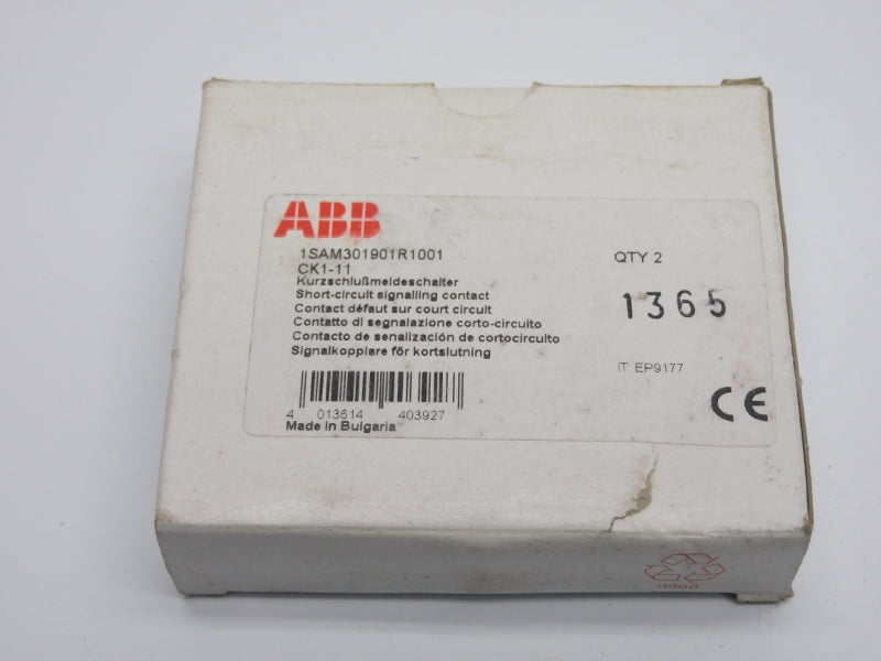 ABB 1SAM301901R1001 CK1-11 690V 6A (PKG OF 2) NSMP