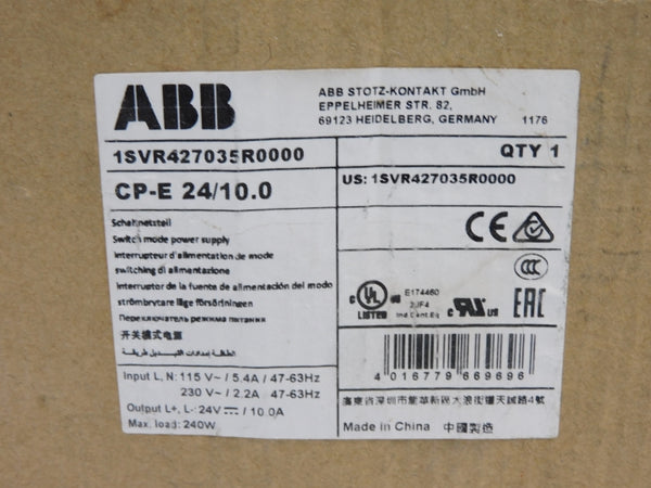 ABB 1SVR427035R0000 CP-E24/10.0 230V 10.0A NSMP