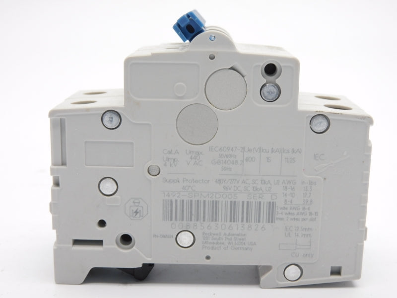 ALLEN BRADLEY 1492-SPM2D005 SER. D 277V 0.5A NSMP