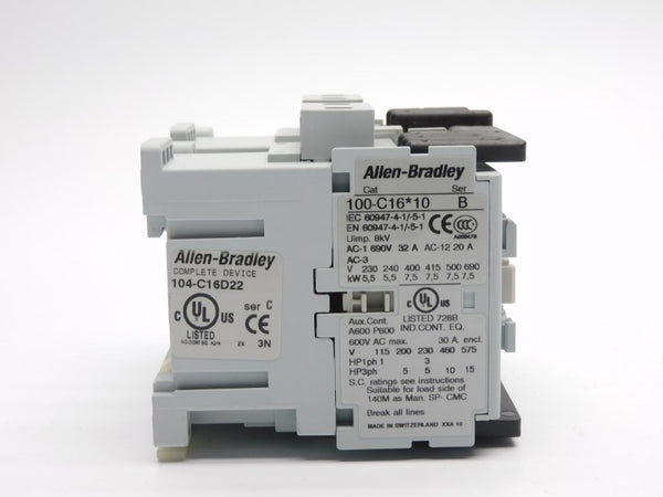 ALLEN BRADLEY 104-C16D22 SER. C 110/120V 32A NSNP