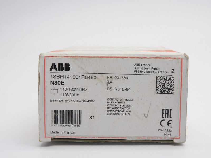 ABB 1SBH141001R8480 N80E 110-120V 16A NSMP