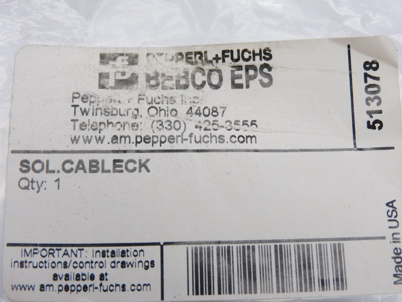 PEPPERL+FUCHS SOL.CABLECK 513078 UNMP
