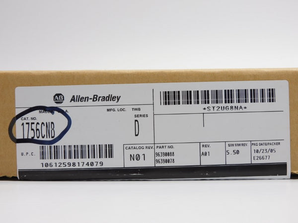 ALLEN BRADLEY 1756-CNB SER. D F/W 5.50 24VDC NSMP