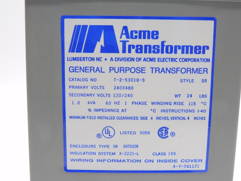ACME T-2-53010-S 240/480V NSNP