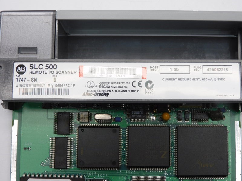 ALLEN BRADLEY 1747-SN SER. B F/W 1.0B 5VDC (NO TERMINAL) NSNP