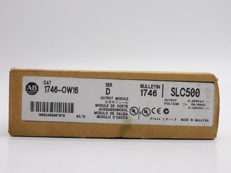 ALLEN BRADLEY 1746-OW16 SER. D DATE: 2012 NSFS