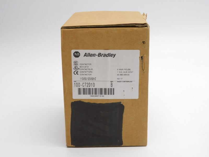 ALLEN BRADLEY 100-C72D10 SER. B 110/120V 100A (BR/WH) (AS PICTURED) NSMP