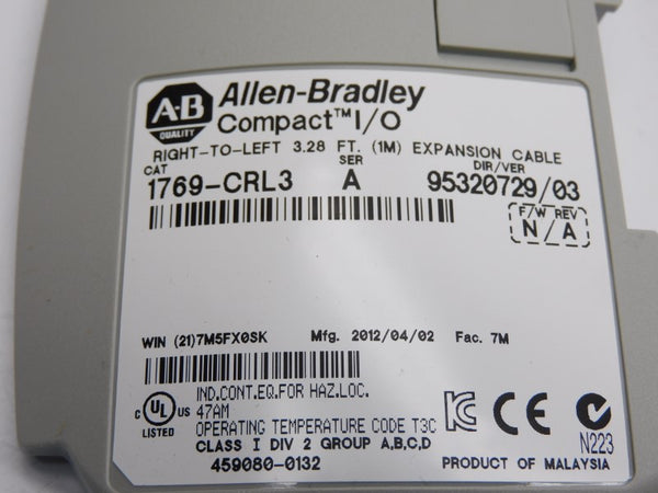 ALLEN BRADLEY 1769-CRL3 SER. A 1M NSMP