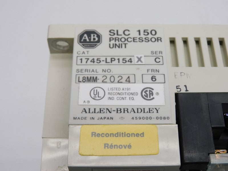 ALLEN BRADLEY 1745-LP154X SER. C F/W 6 10-250VAC 2.5A REMAN