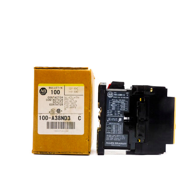 ALLEN BRADLEY 100-A38ND3 SER. C 110/120V 38A (BR/YL) NSMP