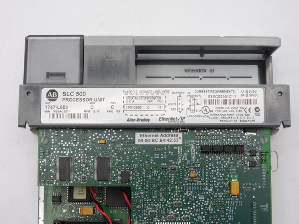 ALLEN BRADLEY 1747-L553 SER. C F/W 11 24VDC 1A (NO KEY) NSNP