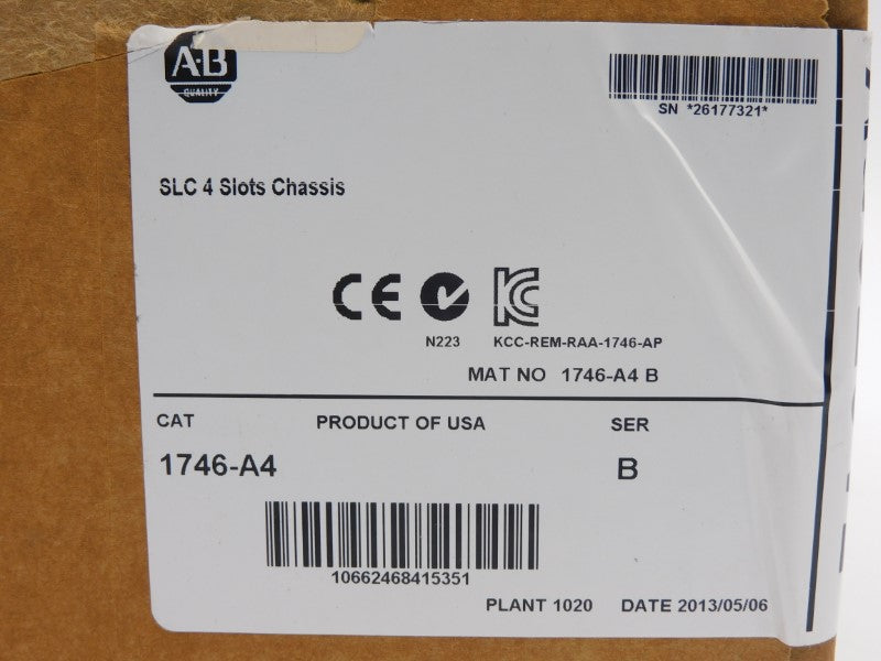 ALLEN BRADLEY 1746-A4 SER. B DATE: 2013 NSFS