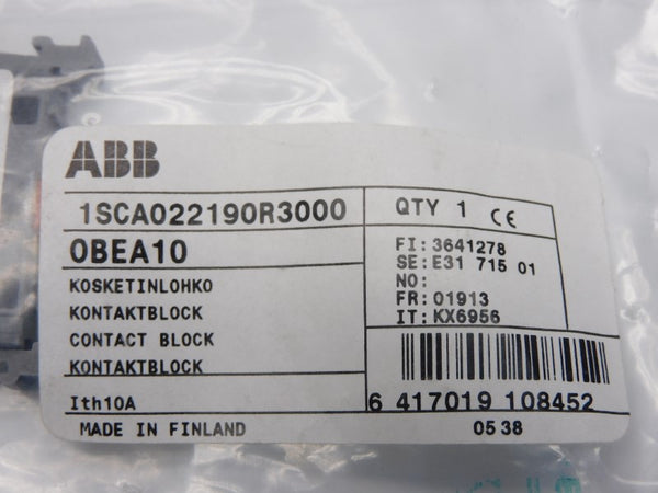 ABB 1SCA022190R3000 OBEA10 690V 10A NSMP