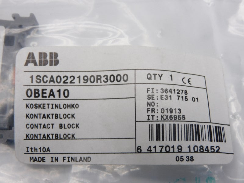 ABB 1SCA022190R3000 OBEA10 690V 10A NSMP