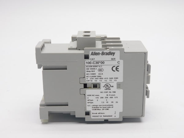 ALLEN BRADLEY 100-C30J10 SER. C 24V 65A (BR/WH) NSMP