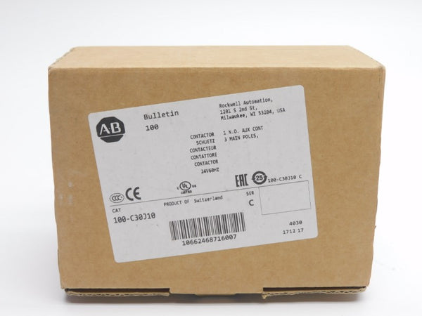 ALLEN BRADLEY 100-C30J10 SER. C 24V 65A (BR/WH) NSMP