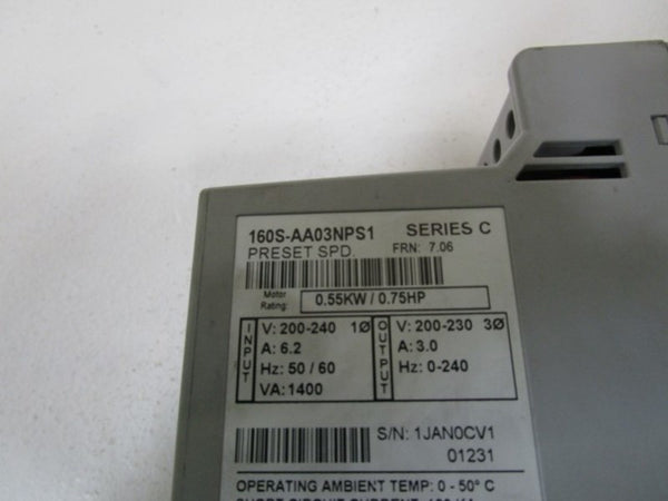 ALLEN BRADLEY 160S-AA03NPS1 SER. C F/W 7.06  UNMP