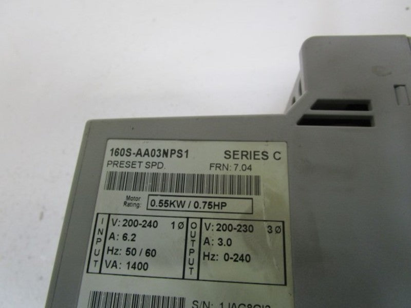 ALLEN BRADLEY 160S-AA03NPS1P1 SER. C F/W 7.04  UNMP