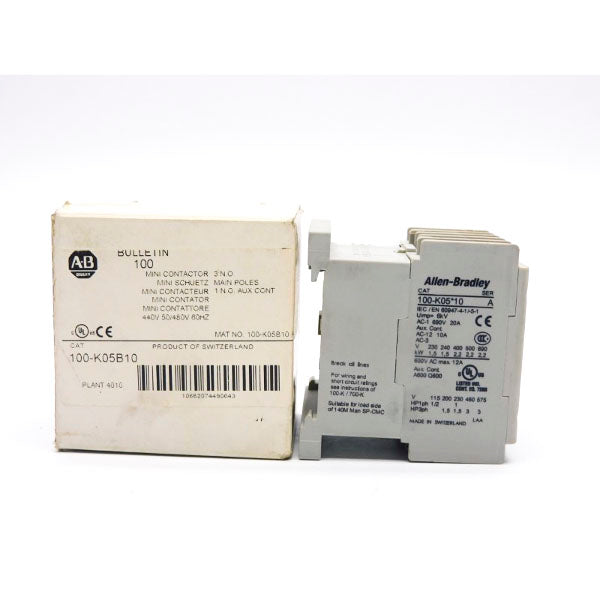 ALLEN BRADLEY 100-K05B10 SER. A 440/480V 20A (WH) NSMP