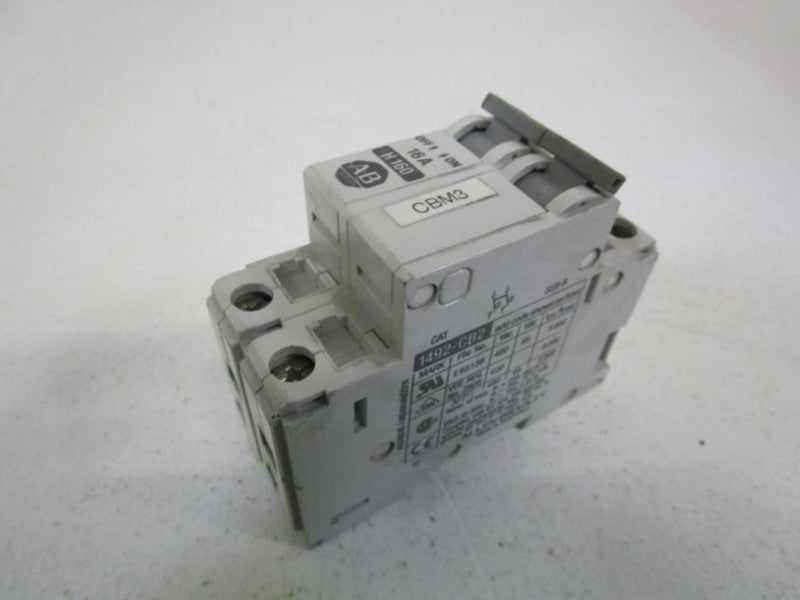 ALLEN BRADLEY 1492-CB2H160 SER. B CIRCUIT BREAKER 16A  UNMP