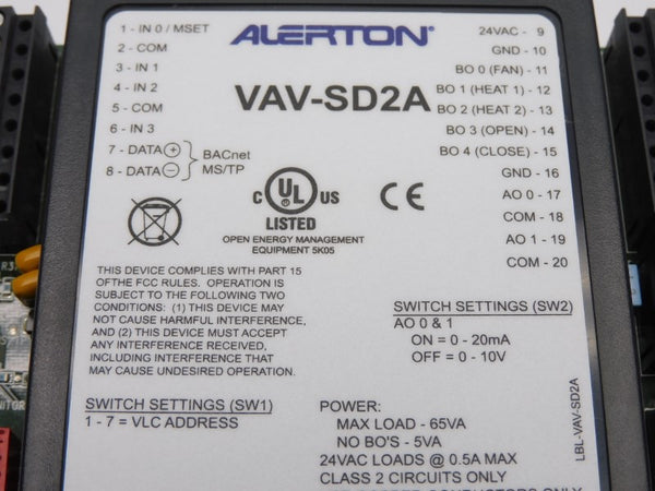 ALERTON VAV-SD2A 24VAC 0.5A NSMP