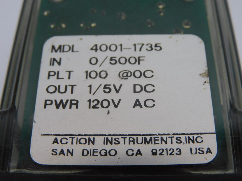 ACTION INSTRUMENTS 4001-1735 120VAC UNMP