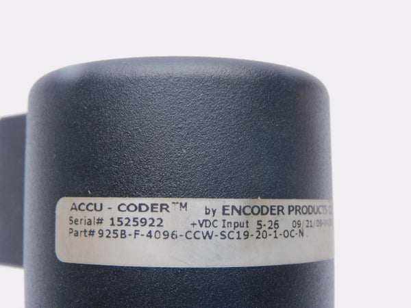 ACCU-CODER 925B-F-4096-CCW-SC19-20-1-0C-N 5-26VDC UNMP