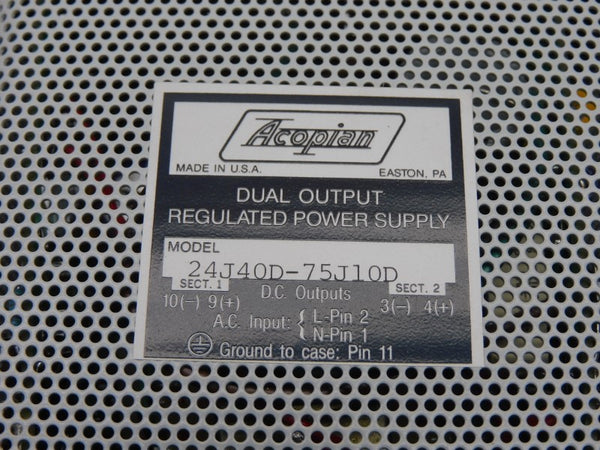 ACOPIAN 24J40D-75J10D NSMP