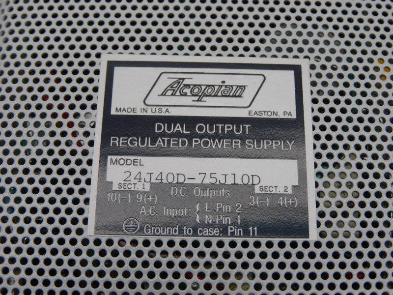 ACOPIAN 24J40D-75J10D NSMP