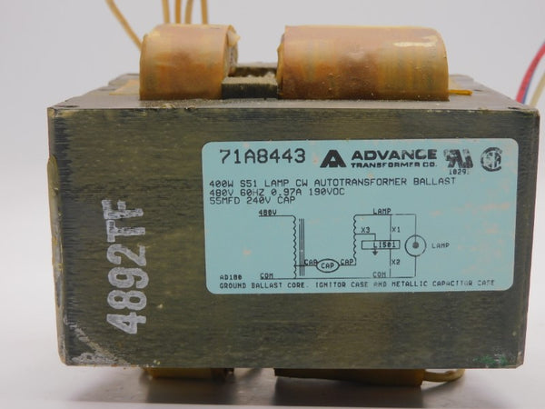 ADVANCE 71A8443-001D 480V NSMP