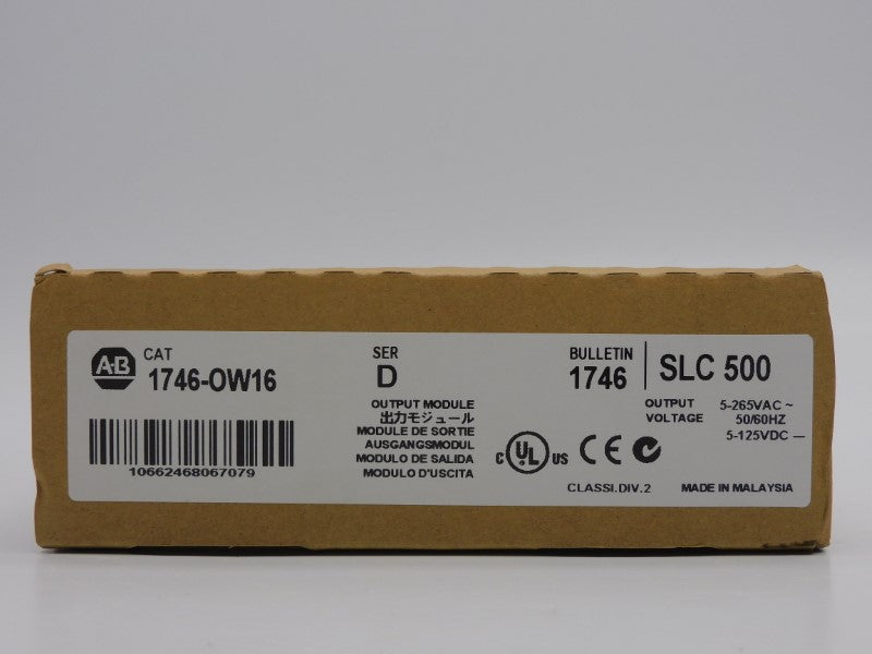 ALLEN BRADLEY 1746-OW16 SER. D 5-265VAC NSFS