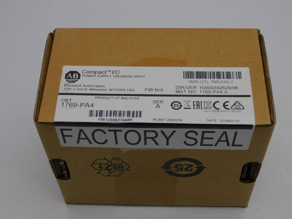 ALLEN BRADLEY 1769-PA4 SER. A 120/240VAC DATE: 2019 NSFS