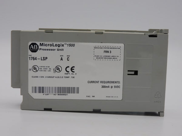 ALLEN BRADLEY 1764-LSP SER. A F/W 3 REV. C 5VDC NSNP