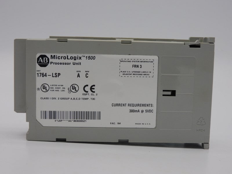 ALLEN BRADLEY 1764-LSP SER. A F/W 3 REV. C 5VDC NSNP