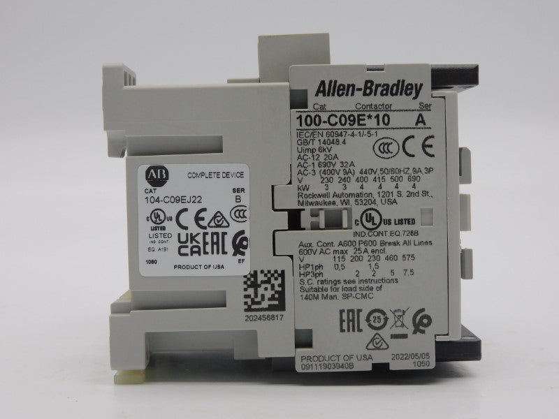 ALLEN BRADLEY 104-C09EJ22 SER. B 24VDC 20A (BR/WH) NSMP