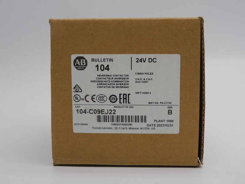 ALLEN BRADLEY 104-C09EJ22 SER. B 24VDC 20A (BR/WH) NSMP