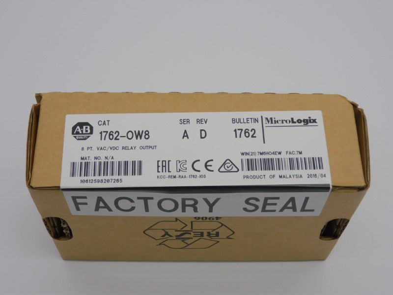 ALLEN BRADLEY 1762-OW8 SER. A REV. D DATE: 2016 NSFS