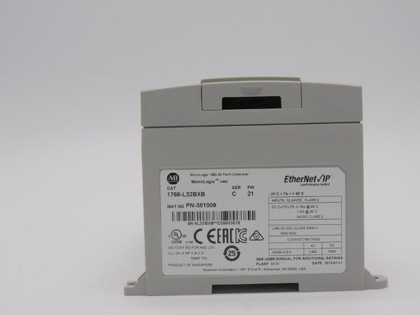 ALLEN BRADLEY 1766-L32BXB SER. C F/W 21 12-24VDC 1.5A NSMP