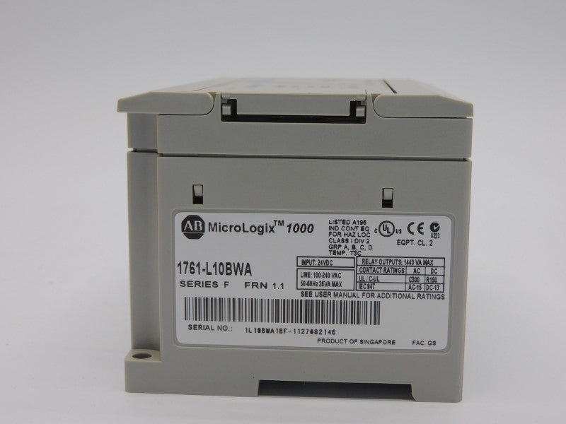 ALLEN BRADLEY 1761-L10BWA SER. F F/W 1.1 REV. B 24VDC NSMP