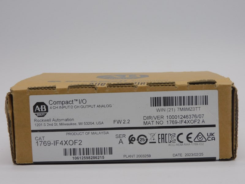 ALLEN BRADLEY 1769-IF4XOF2 SER. A F/W 2.2 DATE: 2023 NSFS