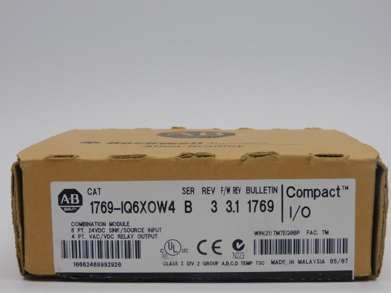 ALLEN BRADLEY 1769-IQ6XOW4 SER. B F/W 3.1 24VDC 0.105A REV. 3 NSMP