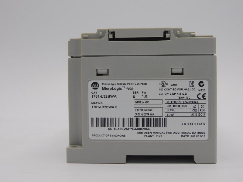 ALLEN BRADLEY 1761-L32BWA SER. E F/W 1.0 100/240VAC (NO DOOR) NSMP