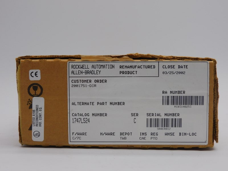ALLEN BRADLEY 1747-L524 SER. C F/W 6 REMAN
