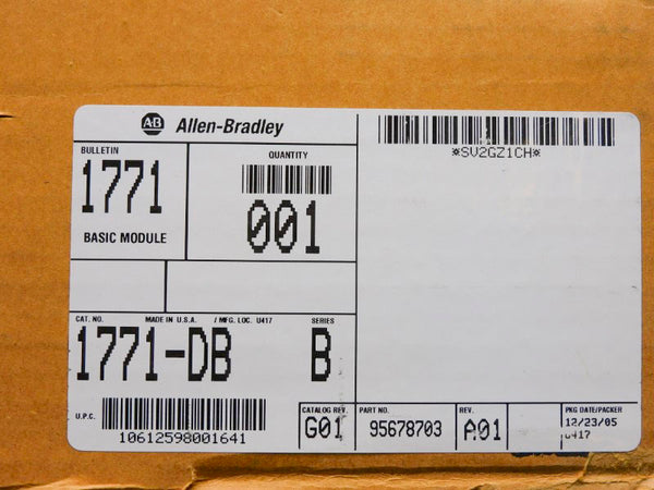 ALLEN BRADLEY 1771-DB SER. B REV. G01 DATE: 2005 NSFS