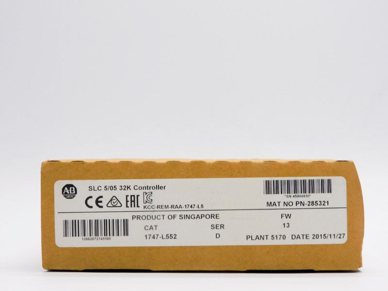 ALLEN BRADLEY 1747-L552 SER. D F/W 13 DATE: 2015 NSFS