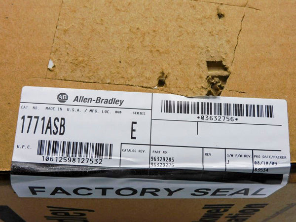 ALLEN BRADLEY 1771-ASB SER. E F/W J DATE: 2009 NSFS