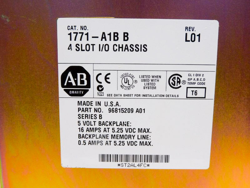 ALLEN BRADLEY 1771-A1B SER. B 5.25VDC 16 REV. L01 NSMP