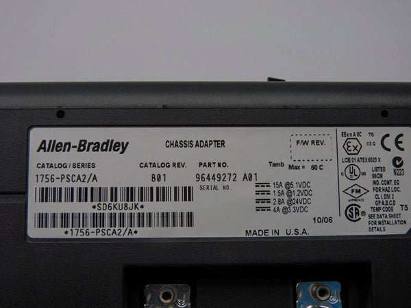 ALLEN BRADLEY 1756-PSCA2 SER. A REV. B01 24VDC 15A NSMP