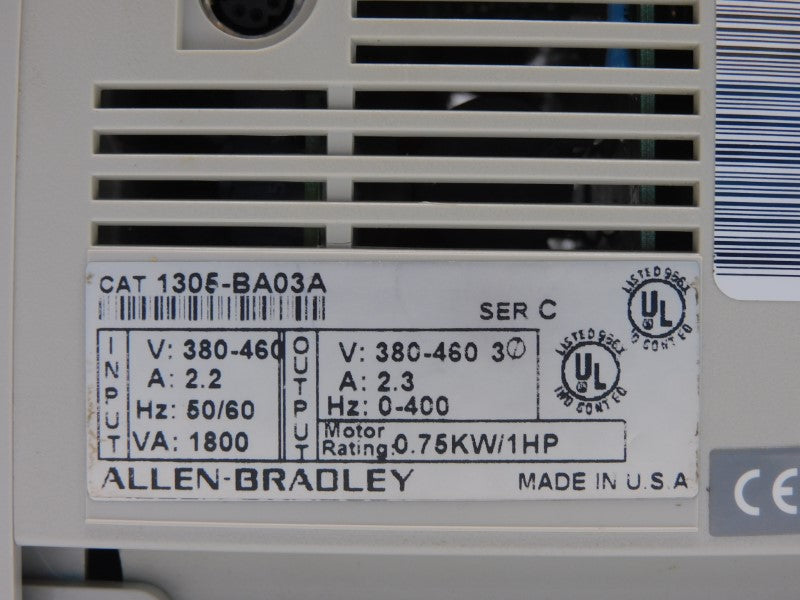 ALLEN BRADLEY 1305-BA03A SER. C 380-460V 2.3A REMAN